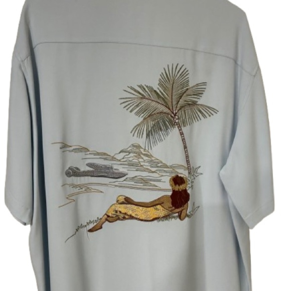 Tori Richard Tropical Escape Poster - Blue and Pink